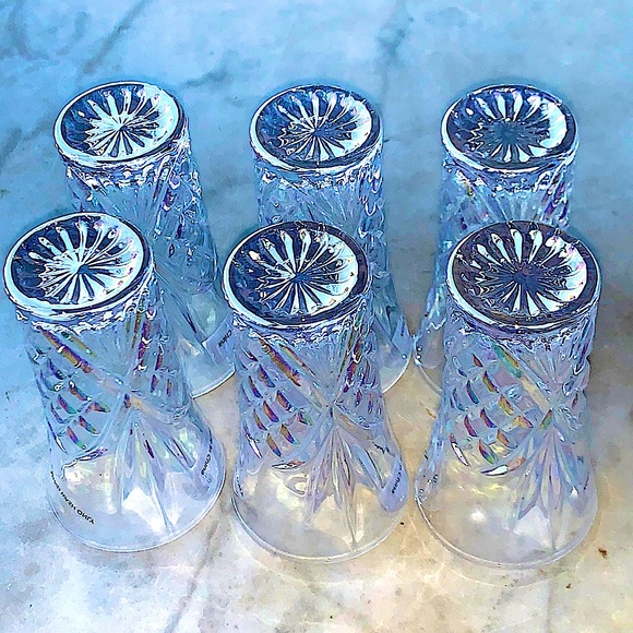 GODINGER DUBLIN AURORA BOREALIS CRYSTAL VODKA SHOOTERS SET OF 6 - Picture 4 of 8